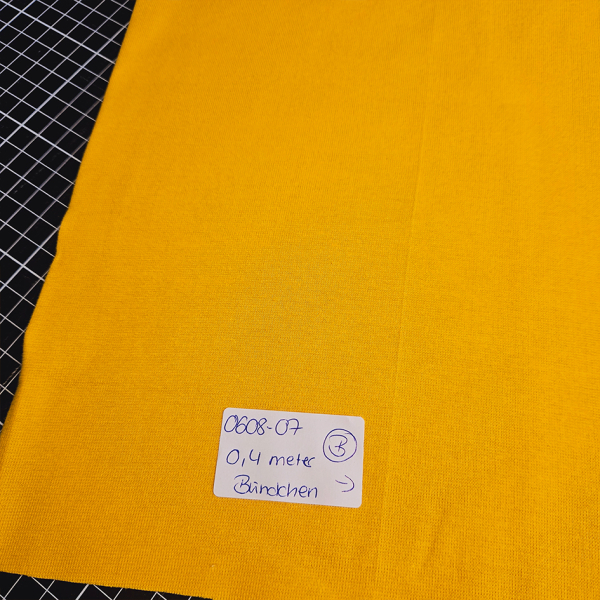 0608-07 / BWARE (Webfehler) 0,4 Meter Bündchen #gelb - 2,50€