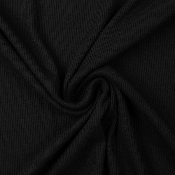Fein Rib Jersey / Rippjersey - Schwarz - Marissa Swafing