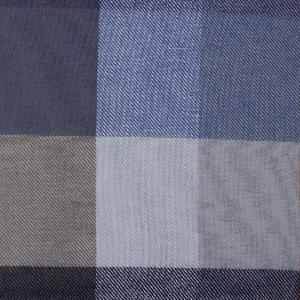 Flanell Baumwollflanell Maverick - Karo Blautöne