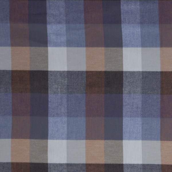 Flanell Baumwollflanell Maverick - Karo Blautöne