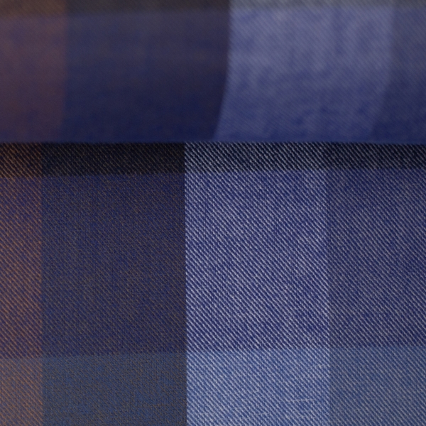 Flanell Baumwollflanell Maverick - Karo Blautöne