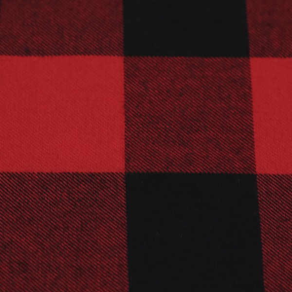 Flanell Baumwollflanell Maverick - Schwarz/Rot