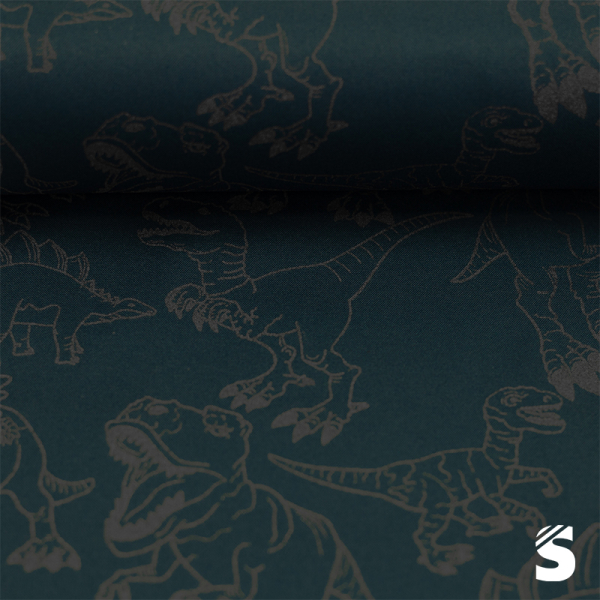 Reflektierender Softshell - Dinos  - Petrol Rückseite