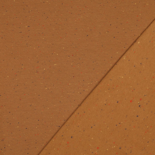 Kuschel Sweat melange - Konfetti - Cider