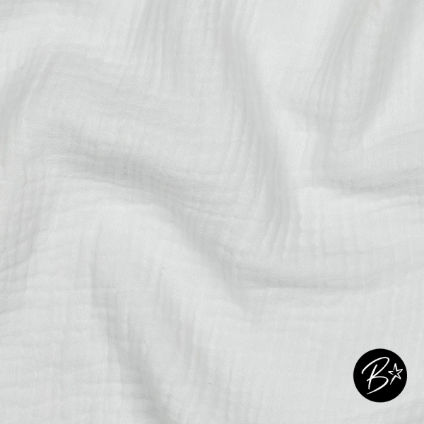 Musselin Double Gauze - #Weiss