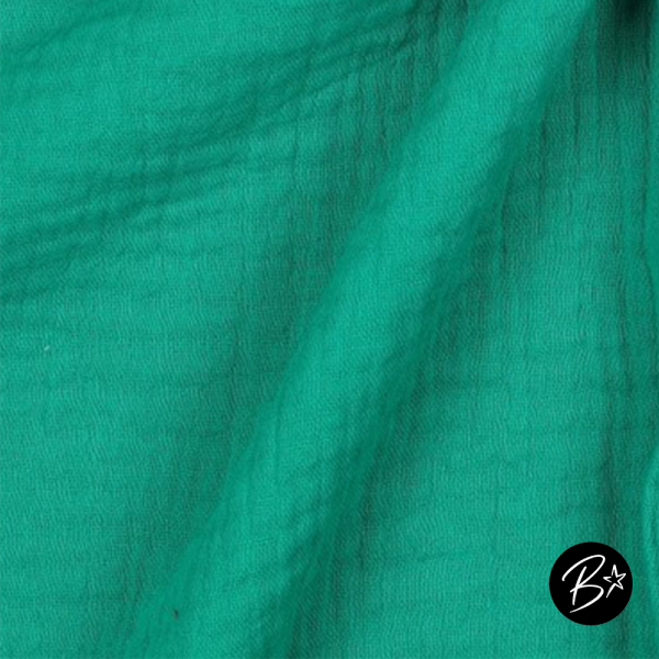 Musselin Double Gauze - #Meergrün