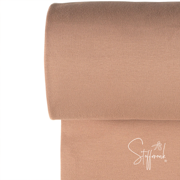 Bündchen Pfirsichbraun Uni Glatt