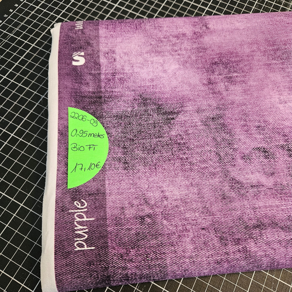 2206-09 - 0,95 Meter Denim #purple - Bio French Terry
