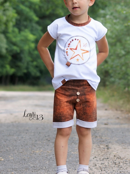 Patch / Aufnäher  - Aquarell Stern rost - Größe wählbar -