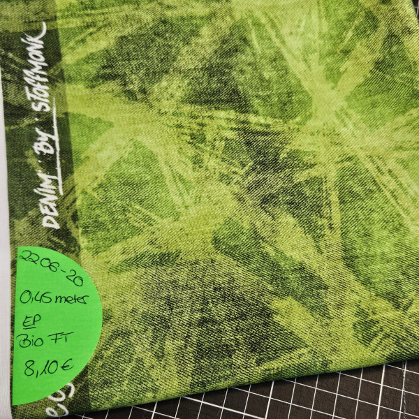 2306-20 - 0,45 Meter Strokes #limegreen - Bio French Terry