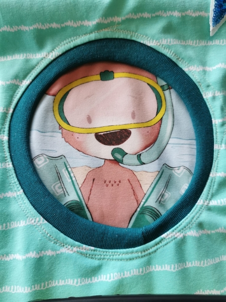 Patch / Aufnäher  -  "Taucher Hase"