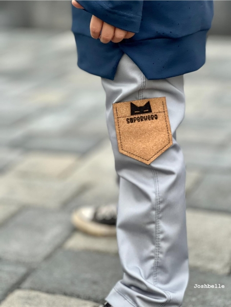 BIG Taschen-Label - " Super Hero " -  Höhe ca. 8 cm - Kunstleder ++ Farbauswahl ++