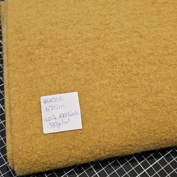 4055 - 1,75 m - Walk senfgelb - 100% Wolle 390gr/m2