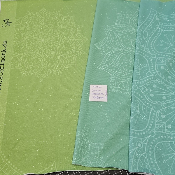 4132 - B-WARE - 0,45 meter - Bio Jersey - Mandala Verlauf