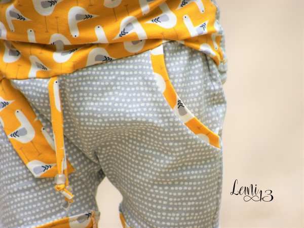 Biojersey Dotted Line grau Stoffonkel