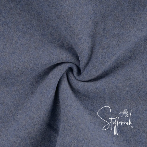 BIO Baumwollfleece - 100% Bio-Baumwolle - Jeans Melange