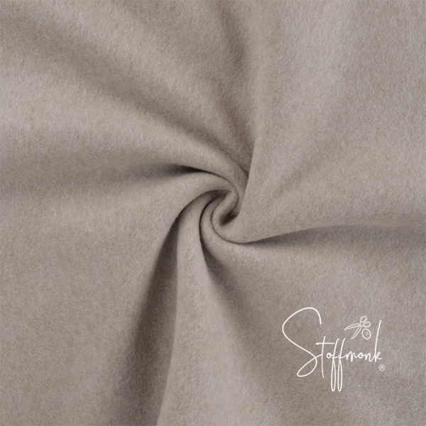 BIO Baumwollfleece - 100% Bio-Baumwolle - Taupe Melange -