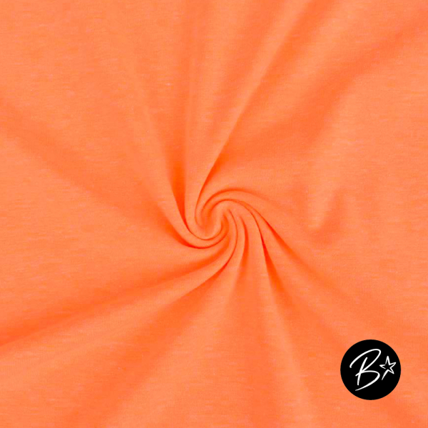 Baumwoll Jersey - NEON Orange meliert