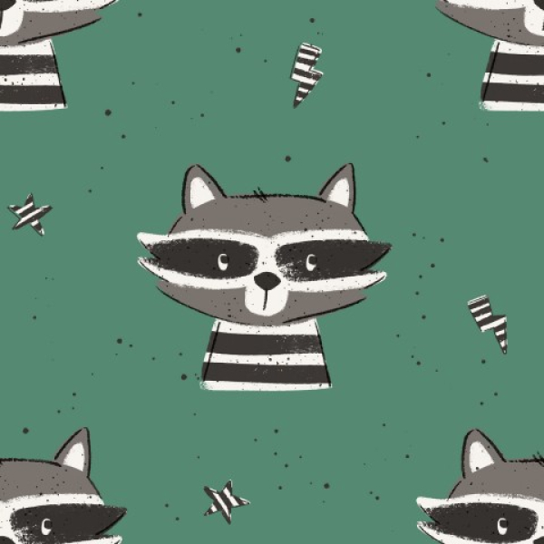 " Bandit Racoon - Green "  --- Stoffart wählbar --