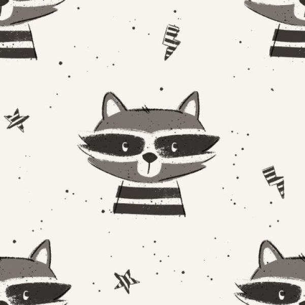 " Bandit Racoon - Milk "  --- Stoffart wählbar --