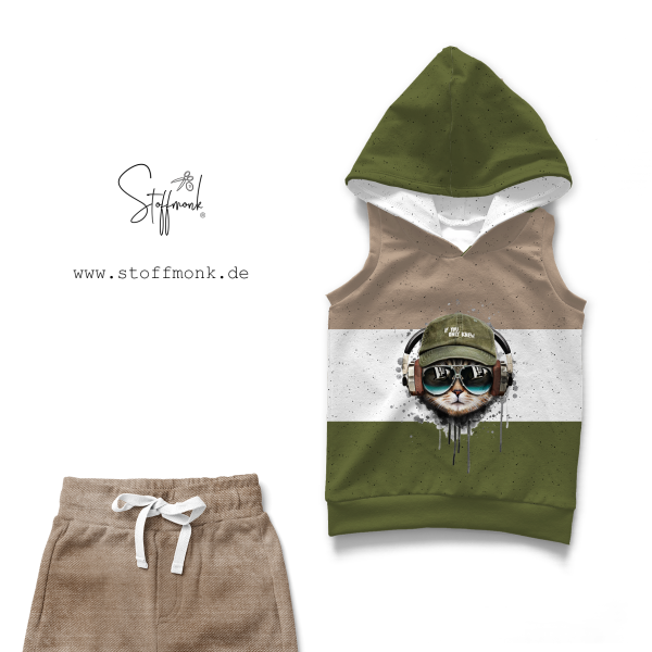 Panel BIO FT  " Colorblock - #hellbraun/weiss/army " Konfetti SCHWARZ