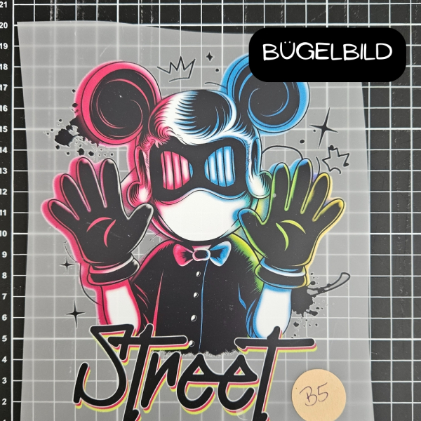 B5 - Bügelbild - #STREET - ca.18cm - 4€