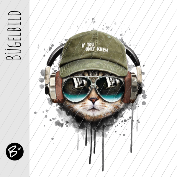 Bügelbild - " Cool Cat "
