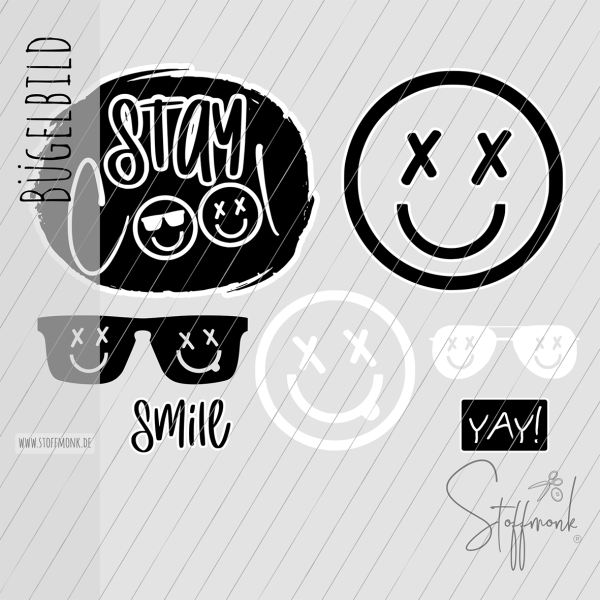 Bügelbild - "Smilie SET"