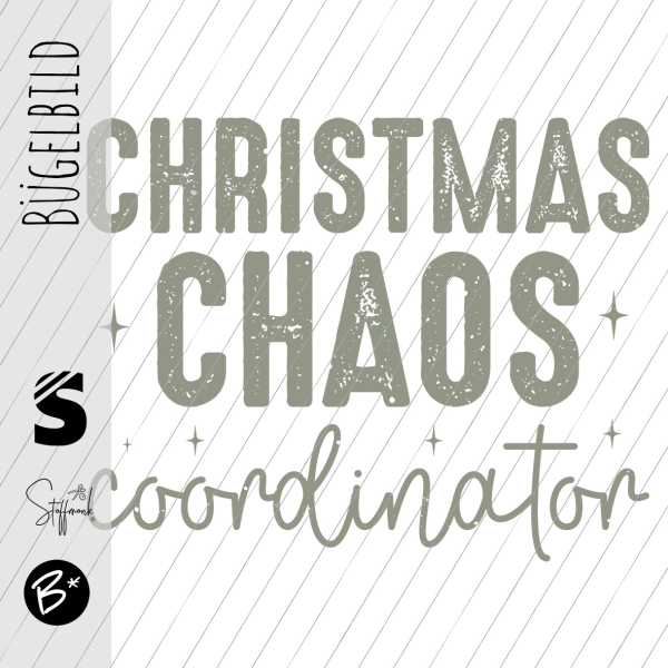 Bügelbild -  " CHRISTMAS CHAOS coordinator - Konfetti #oliv "