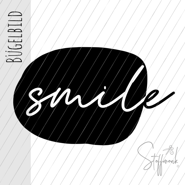Bügelbild - Button - smile