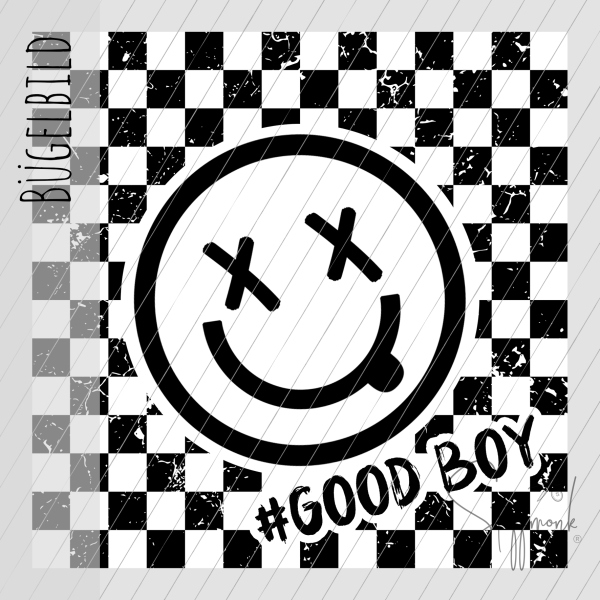 Bügelbild - " Karogrunge - Good Boy  " - Höhe ca. 19 cm