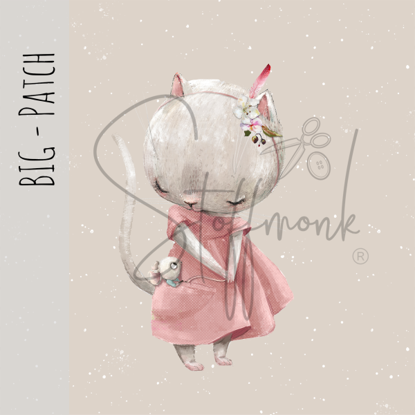 BIG Patch - Sweet Cat - Beige