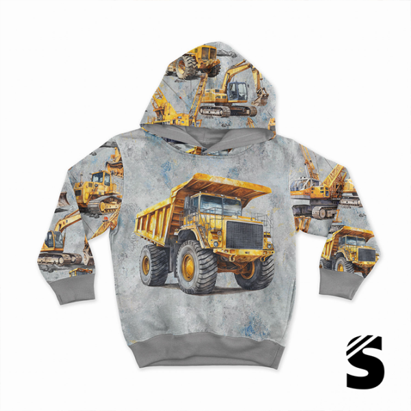 PANEL  Baufahrzeug -  French Terry  (Reaktivdruck)