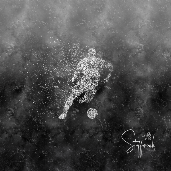 Ep - EINZEL Panel - FUSSBALL #hellgrau/dunkelgrau - Bio Jersey