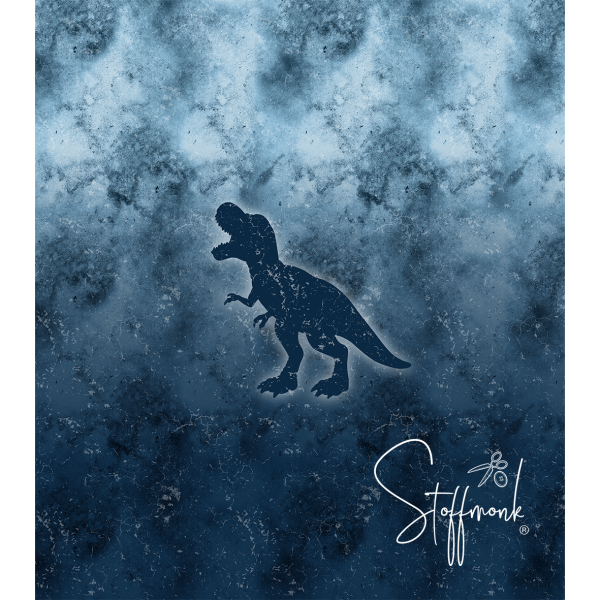 Ep - EINZEL Panel - DINO  " DUNKELBLAU " - Bio Jersey