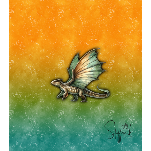 Ep - EINZEL Panel - " GELB/SEA " - Bio Jersey