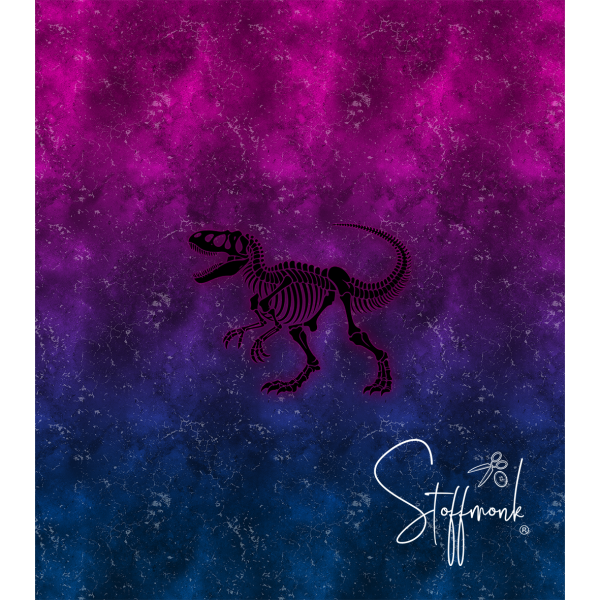 Ep - EINZEL Panel - DINO  " PINK/BLAU " - Bio Jersey