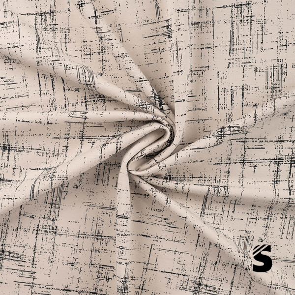 French Terry/Sommersweat - Gekritzel Stipes #beige