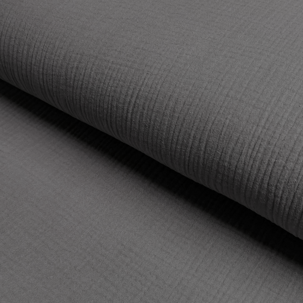Musselin TRIPLE LAYER (3-lagig) - Dunkelgrau
