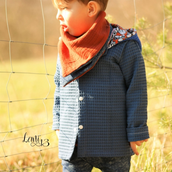 Waffelstoff Baumwolle Waffelpiqué Jeansblau