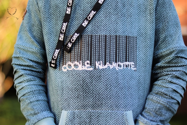 Bügelbild - " Barcode - coole Klamotte "