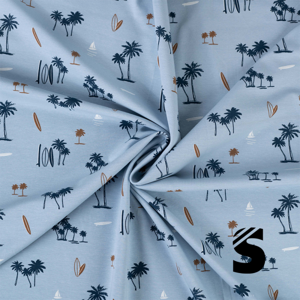 Baumwoll Jersey - Summerfeeling #hellblau