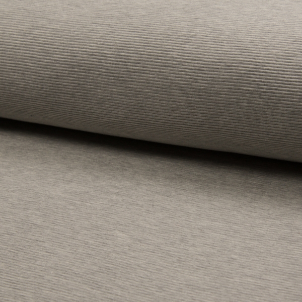Ottoman Rib Jersey - Hellgrau meliert