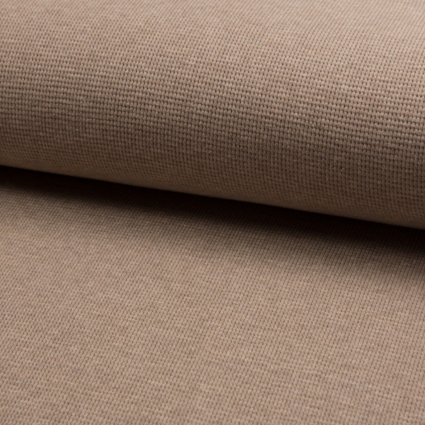 Waffelstrick Jersey - Beige melange -