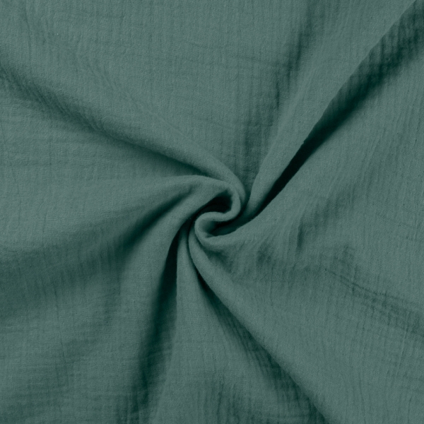 Musselin Double Gauze - Altgrün