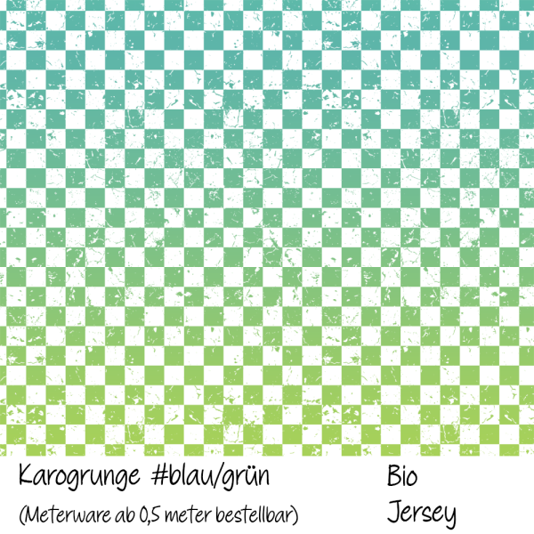 Karogrunge #grün/blau - Bio Jersey