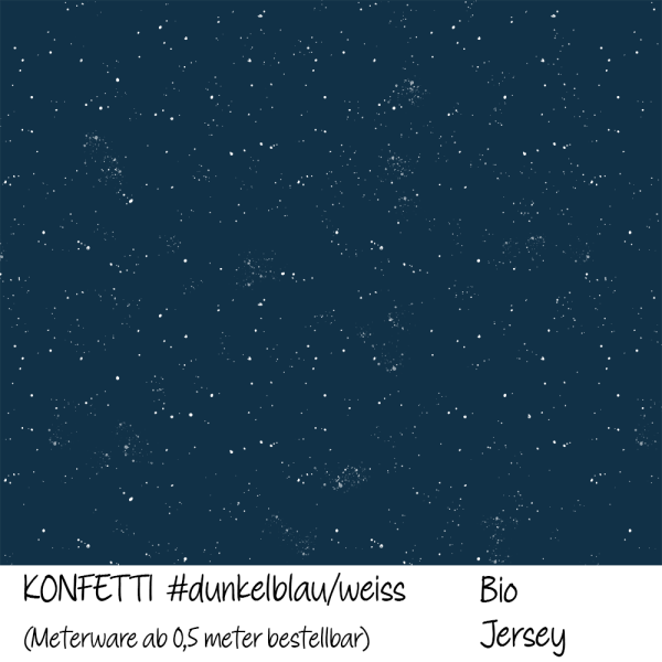 Konfetti #dunkelblau/weiss - Bio Jersey