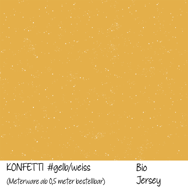 Konfetti #gelb/weiss - Bio Jersey