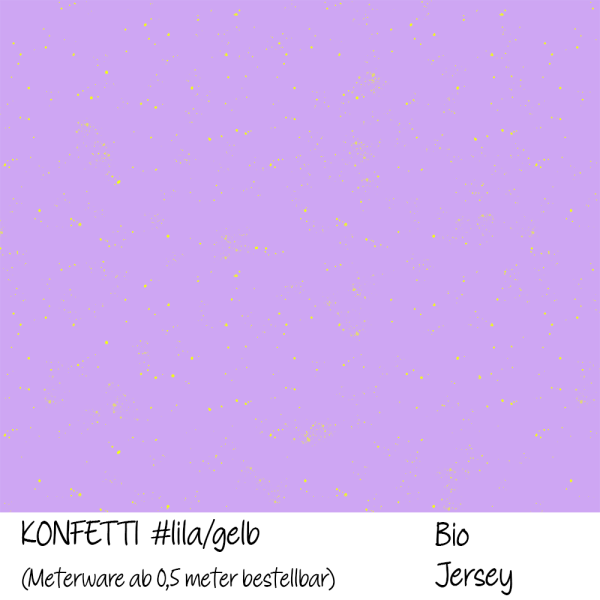 Konfetti #lila/gelb - Bio Jersey