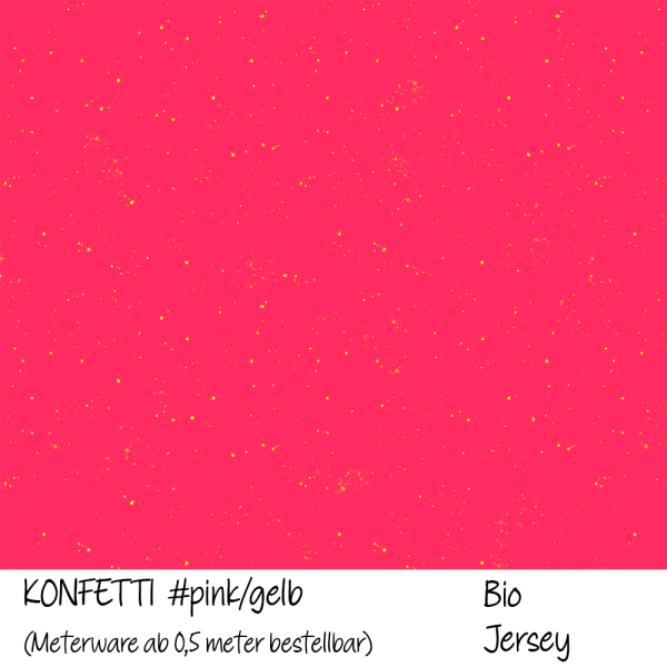 Konfetti #pink/gelb - Bio Jersey